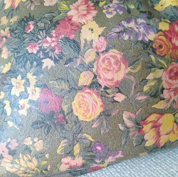 PATRICIA NASH ENGLISH COUNTRY FLORAL LEATHER SATCHEL GUC - Picture 12 of 16